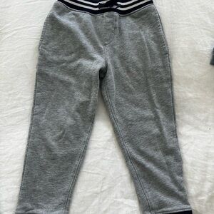 Janie & Jack Kids Grey Jogger Pants, Blue Trim, Boys 4T
